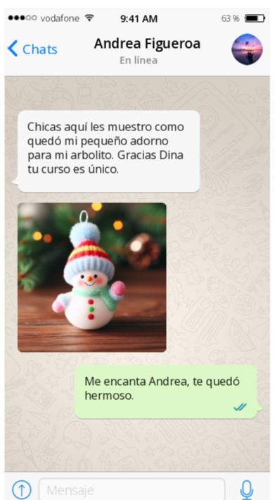 Testimonio decoración navideña